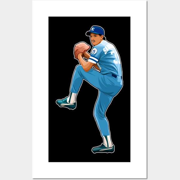 Bret Saberhagen Pitches Legend Wall Art by RunAndGow